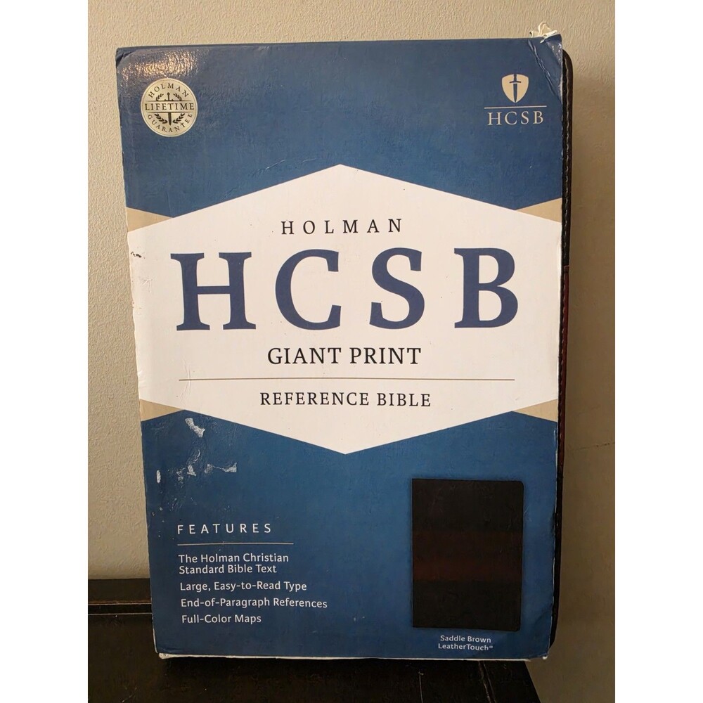 HOLMAN Christian Standard Bible HCSB Giant Print Brown LeatherTouch Gilted